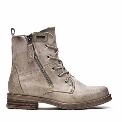 Faux leather ankle boot