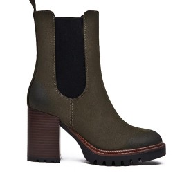 Faux leather ankle boot