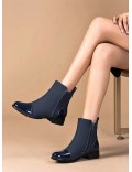 Faux leather ankle boot