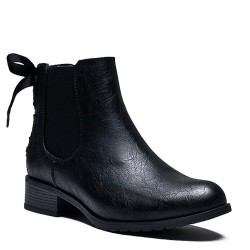 Faux leather ankle boot