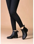 Faux leather ankle boot