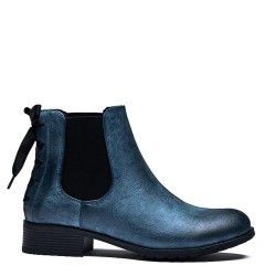 Faux leather ankle boot