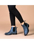 Faux leather ankle boot