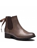 Faux leather ankle boot