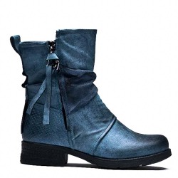 Faux leather ankle boot