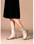 Faux leather ankle boot