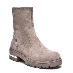 Faux leather ankle boot