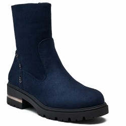 Faux leather ankle boot