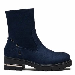 Faux leather ankle boot