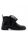 Faux leather ankle boot