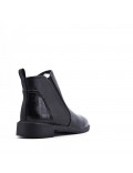 Faux leather ankle boot