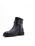 Faux leather ankle boot