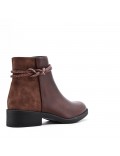 Faux leather ankle boot