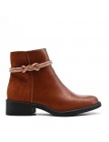 Faux leather ankle boot