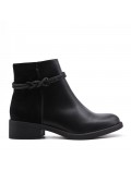 Faux leather ankle boot