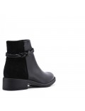 Faux leather ankle boot