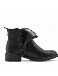 Faux leather ankle boot