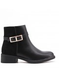 Faux leather ankle boot