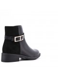 Faux leather ankle boot