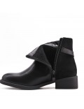 Faux leather ankle boot