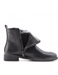 Faux leather ankle boot