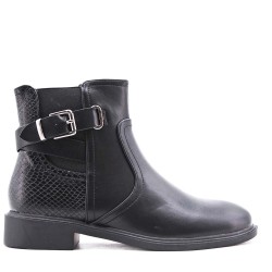 Faux leather ankle boot