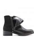 Faux leather ankle boot