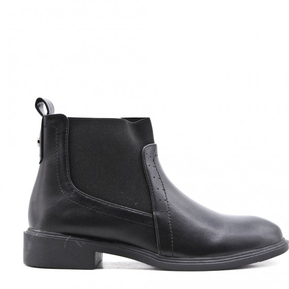 Faux leather ankle boot