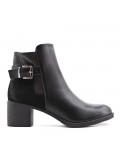 Faux leather ankle boot