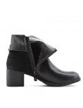 Faux leather ankle boot