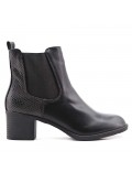 Faux leather ankle boot