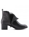 Faux leather ankle boot