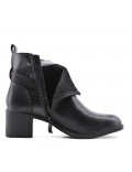 Faux leather ankle boot