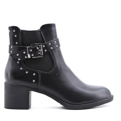 Faux leather ankle boot