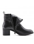 Faux leather ankle boot