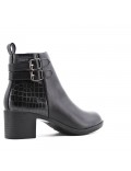 Faux leather ankle boot