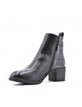 Faux leather ankle boot