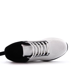 Men's textile lace-up basket