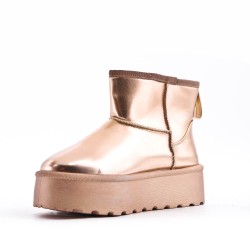 Faux leather ankle boot