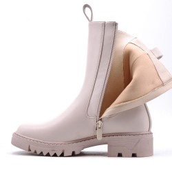 Ankle boot in a mix of materials 