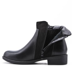 Faux leather ankle boot