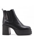 Faux leather ankle boot