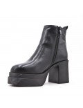 Faux leather ankle boot