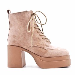 Ankle boot in faux suede