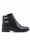 Faux leather ankle boot