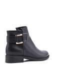 Faux leather ankle boot