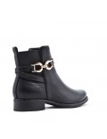 Faux leather ankle boot