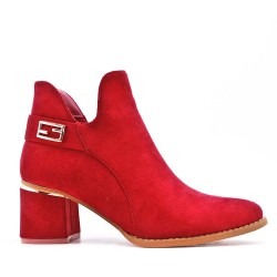 Ankle boot in faux suede