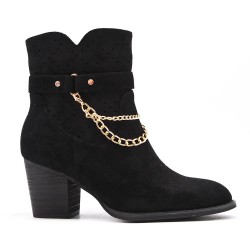 Ankle boot in faux suede