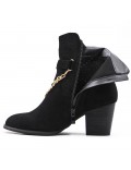 Ankle boot in faux suede